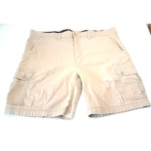 Foundry Cargo Shorts Men's 44‎ Beige / Tan Hiking Preppy Small Flaw See Photo